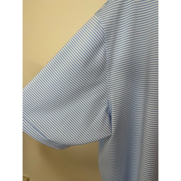 Peter Millar Comfort Striped Polo Shirt XXL JDG Logo New Golf Beach Club Work - Picture 9 of 10